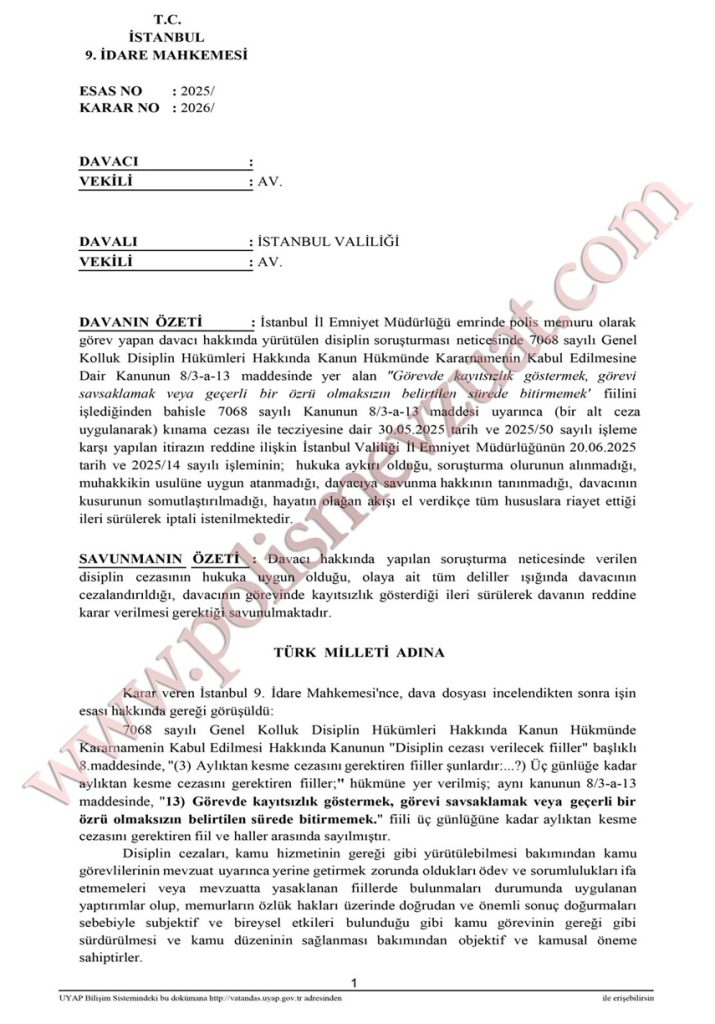Havalimanında çalışan polisin aranması olan şahsın kaçmasına neden olması. 4 araması olan şahsın kaçması görevde kayıtsızlık polise ceza