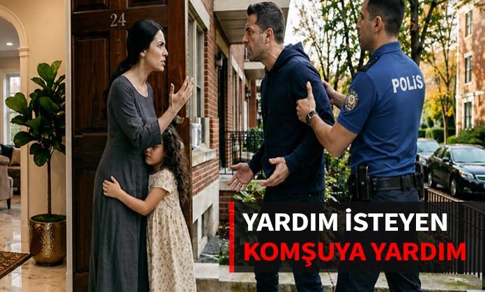 Yardım isteyen kadın komşusuna yardım eden polis memuruna disiplin cezası. Kavga eden polis.