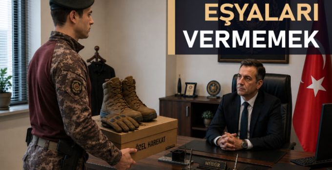 Araç ve gereçleri görevin sona ermesine ya da kurumca istenmesine rağmen geri vermemek.