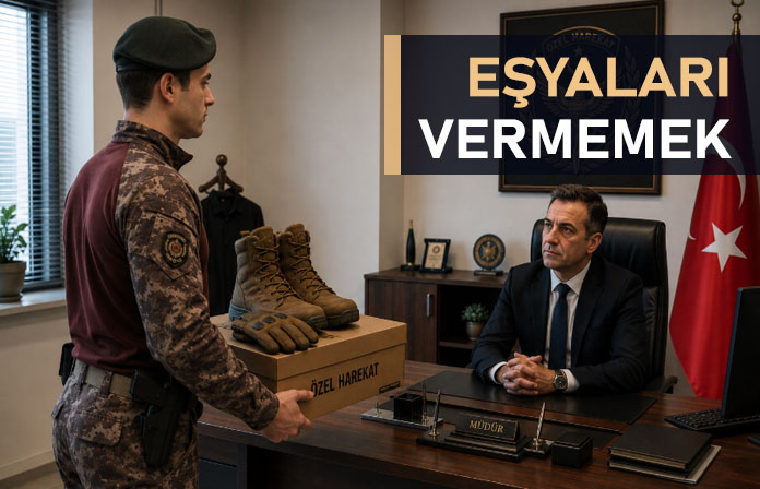 Araç ve gereçleri görevin sona ermesine ya da kurumca istenmesine rağmen geri vermemek.