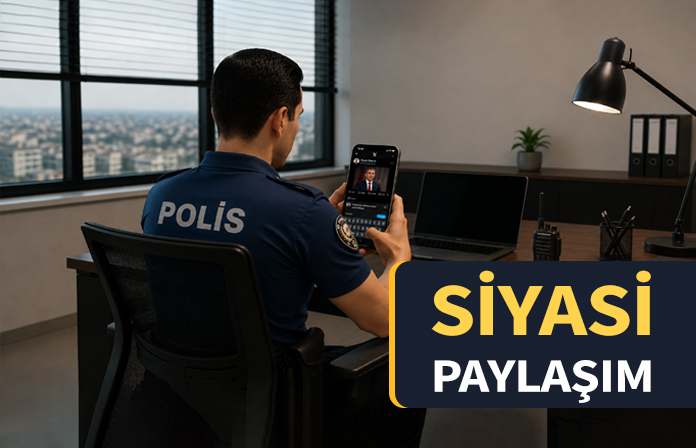 Sosyal medyada siyasi paylaşım yapan polis memuruna disiplin cezası.