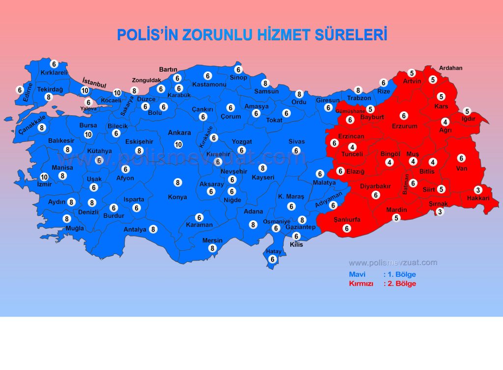 polisin zorunlu il hizmet suresi