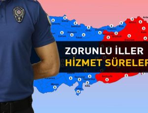 Polisin zorunlu il hizmet süresi. Polislerin illere göre zorunlu hizmet süreleri.