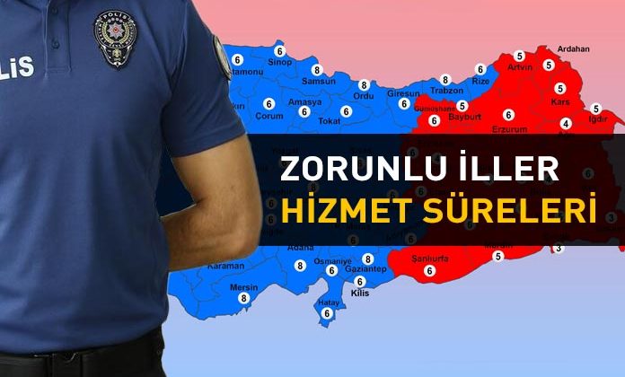 Polisin zorunlu il hizmet süresi. Polislerin illere göre zorunlu hizmet süreleri.
