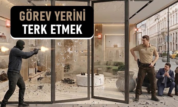 İş yerinin kurşunlanmasıyla mesai arkadaşlarına yardıma giden bekçiye görev yeri terkten verilen cezanın iptalidir.