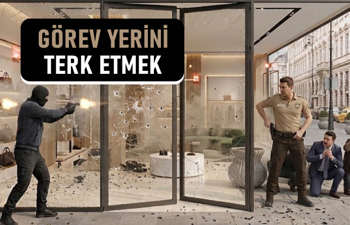 İş yerinin kurşunlanmasıyla mesai arkadaşlarına yardıma giden bekçiye görev yeri terkten verilen cezanın iptalidir.