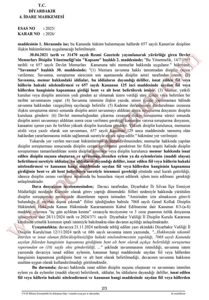 Amirden izin almadan il dışına çıkan komisere ceza. 6 izinsiz il disina cikan komisere ceza 2