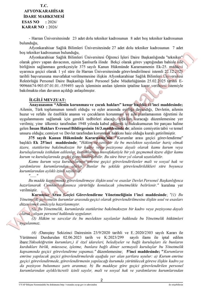 4B li çalışan eşin, bekçi olan eşinin yanına ataması. Geçici görevlendirme ile atama. 6 4bli çalışan eşin bekçi olan eşinin yanına ataması