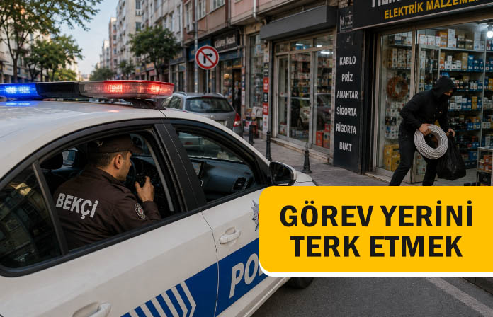 Görev yeri terk’ten bekçiye verilen cezanın iptali.