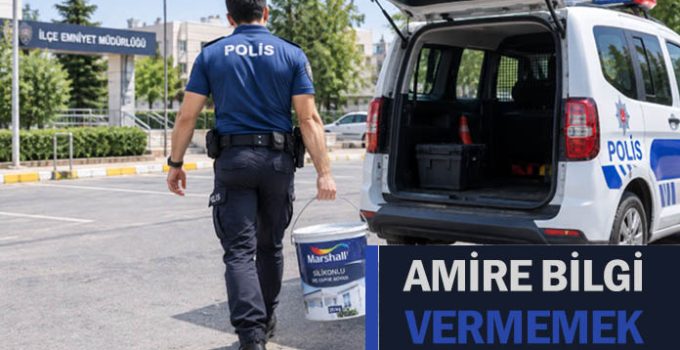 Amire bilgi vermeden malzeme değiştiren polise verilen disiplin cezasının iptali.