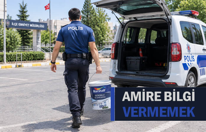 Amire bilgi vermeden malzeme değiştiren polise verilen disiplin cezasının iptali.