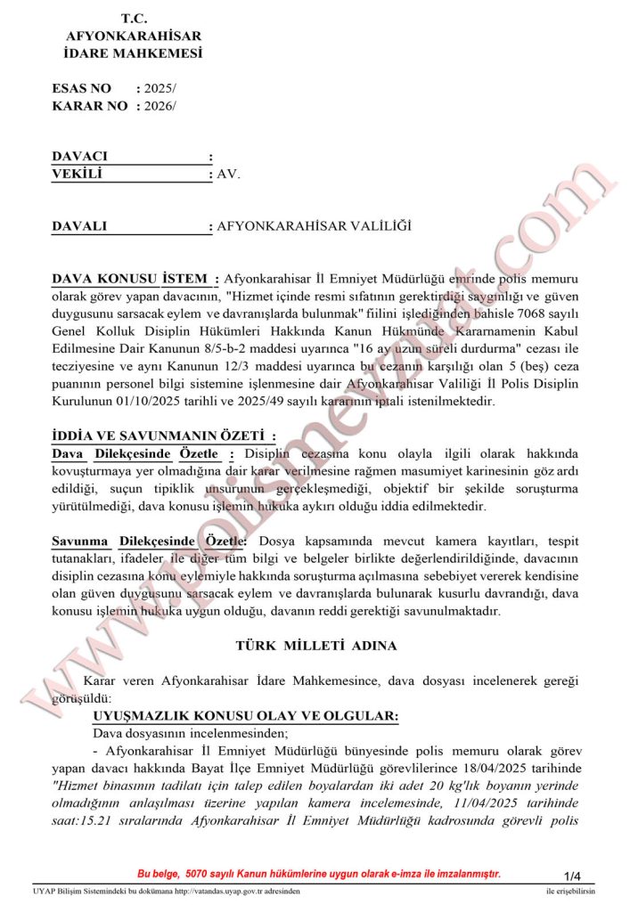 Amire bilgi vermeden malzeme değiştiren polise verilen disiplin cezasının iptali. 6 hırsızlık yapan polis hizmet içinde resmi sıfatın gerektirdiği